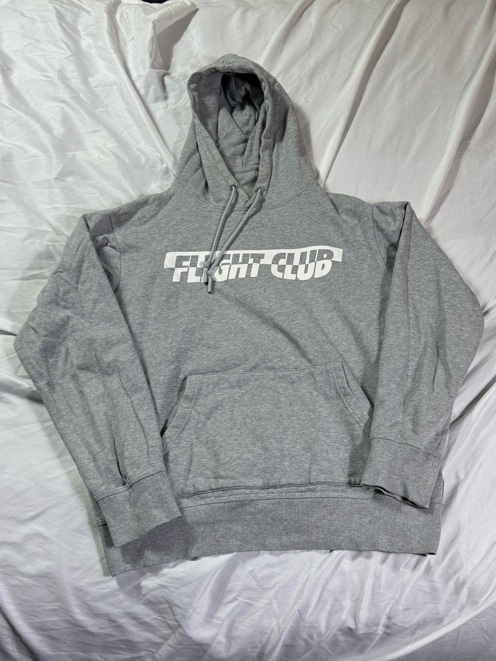 Flight Club Large Gray Men's Pullover Hoodie Sweatshirt